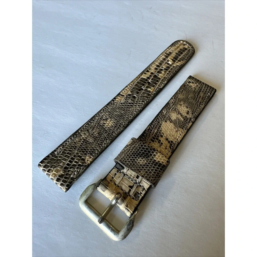 Genuine Lizard Skin Watch Strap Band 20mm Tan Brown Exotic Leather Replacement